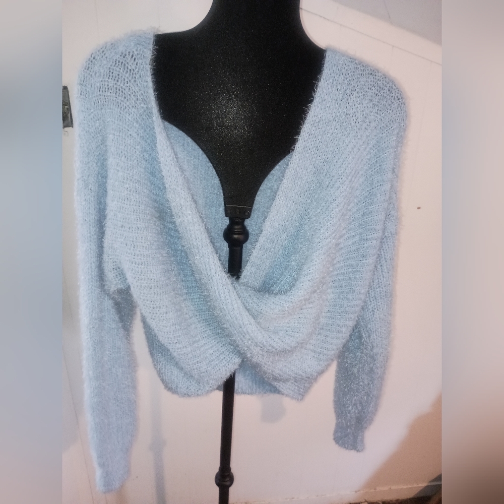 Rue21 Light Blue Fuzzy Sweater